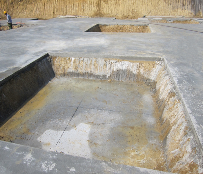 南昌市建筑設計研究院總部辦公大樓工程筏板基礎下柱墩找平、彈線